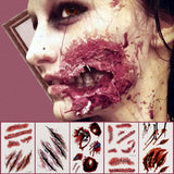 Horror Facial Halloween Sticker Face Knife
