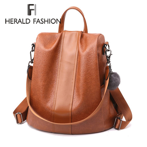 Herald™ Anti-theft Leather Backpack / Shoulder Bag