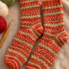 Cozy Handmade Crochet Socks Flatlay-5 Christmas Crochet Socks 2026 – Digital PDF Pattern