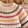 Rainbow Sweater Crochet Pattern PDF – Colorful Kids Sweater, Baby to 10 Years