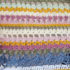 Crochet Blanket With Stripes and Lace Pattern PDF
