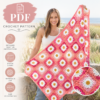 Daisy Crochet Blanket Pattern Cover Colorful Floral Granny Square Blanket Crochet Pattern – Afghan PDF